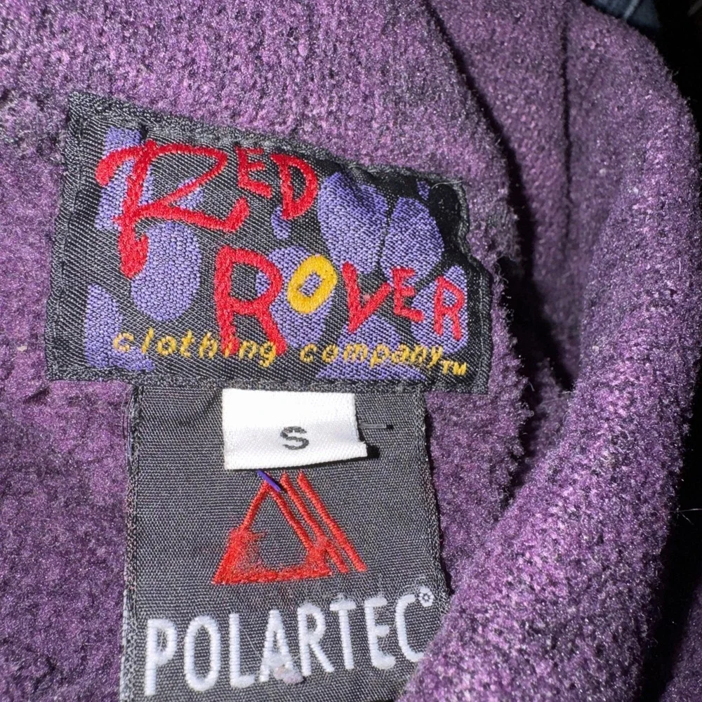 Red Rover Polartec Fleece‎ Pullover Sweater Size Small Purple Long Sleeve